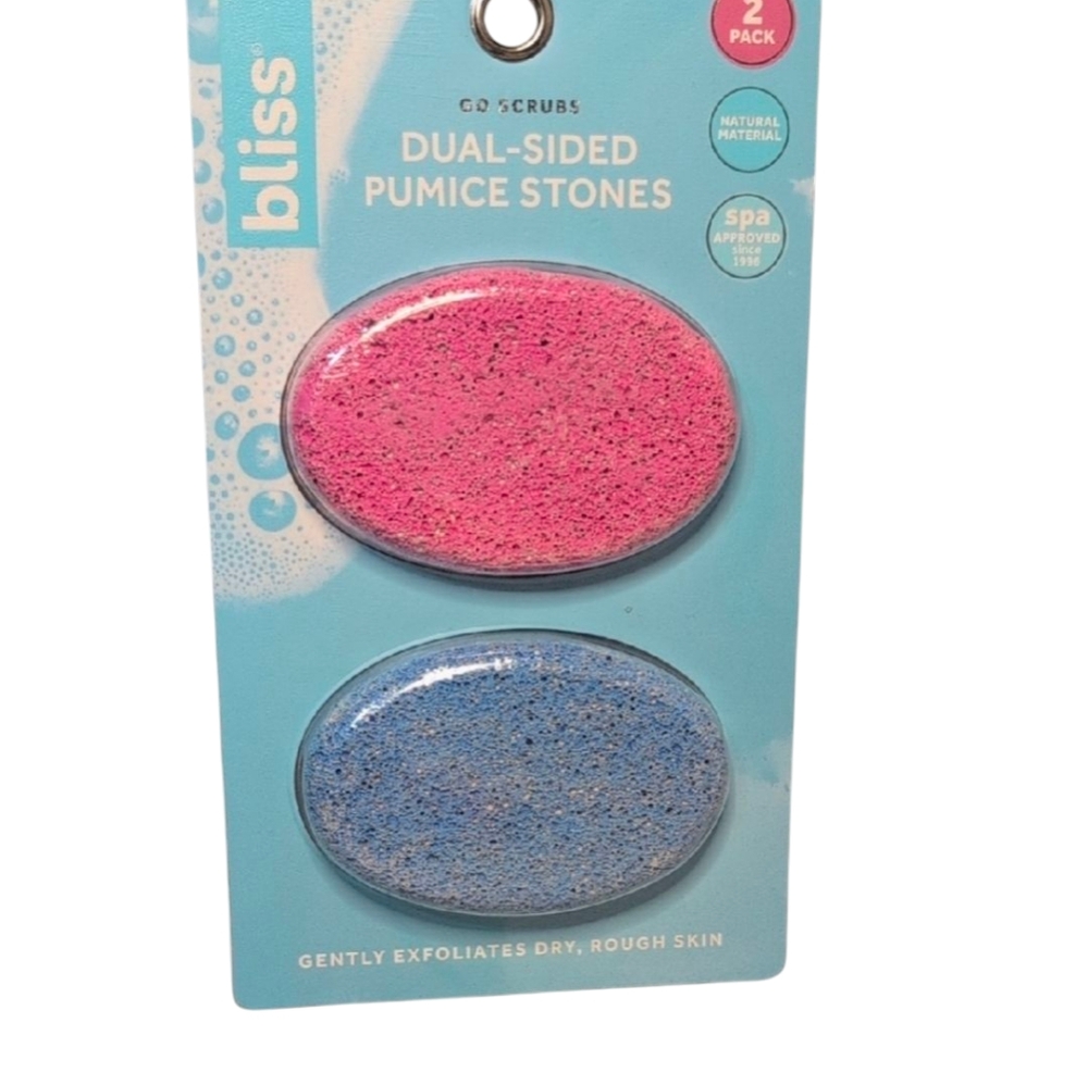 Bliss Exfoliating Pumice Stones Pink and Blue